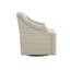 20 po Fauteuil pivotant brun clair à assise profonde avec dossier serré, look chic et pieds en bois massif