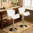 Contemporary Tufted Adjustable Height Hydraulic Bar Stools, Set Of 2, Comfortable And Stylish With 360-Degree Swivel, Bar Stool-1587913419