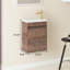 Ensemble de meuble-lavabo mural simple l 16 po x P 9 po x H 22 po avec plateau en résine blanc-1886800519