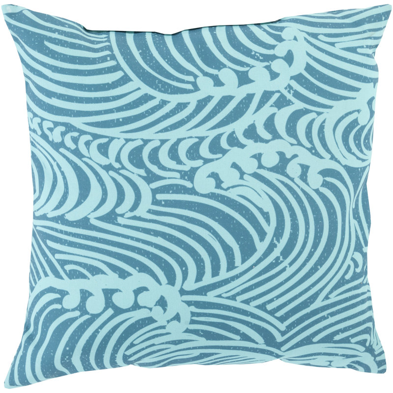 Coussin Mizu, H 18 po x l 18" x P 4 po, Bleu