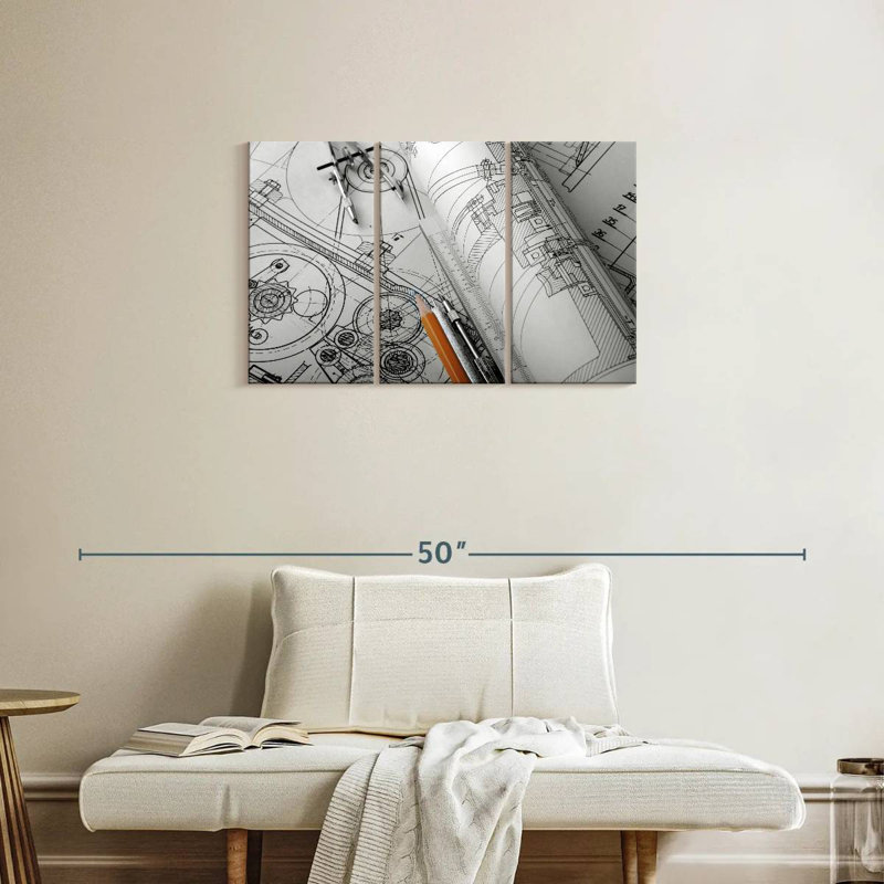 Senne Technical Drafts, 20" H x 33" W