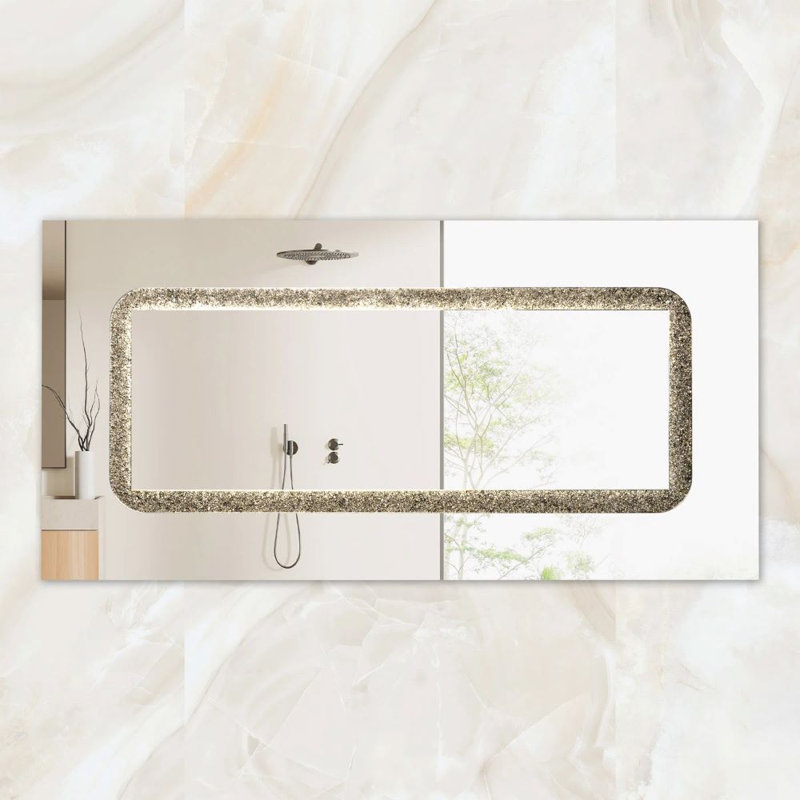 Cristallo Luxury Double Vanity Mirror, Clear/Bronze