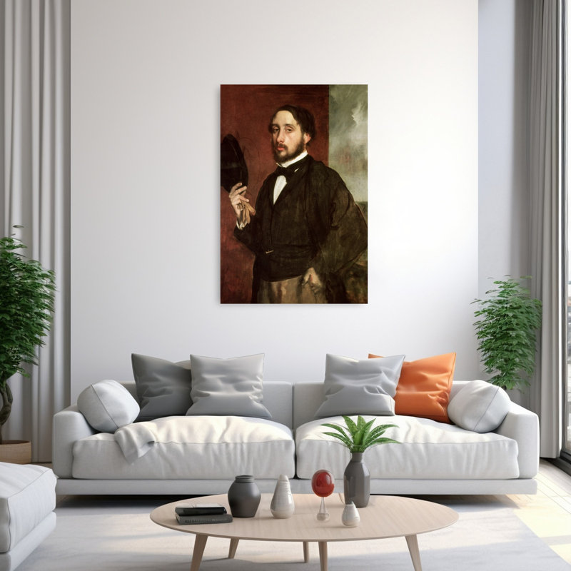 Autoportrait, vers 1862. Estampe d'art mural abstraite contemporaine., H 60 po x l 40 po