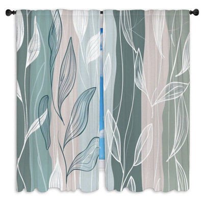 Rodrea Polyester Room Darkening Curtain Pair