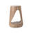 Patio Round Hollow Side Table, Wood-Like Texture