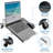 Mount-It Full Motion Height Adjustable Desk Table Mount Stand w/ Vented Laptop, Mouse Pad & Holder