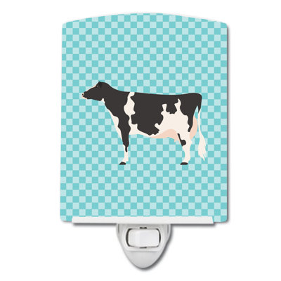 Holstein Cow Check Ceramic Night Light