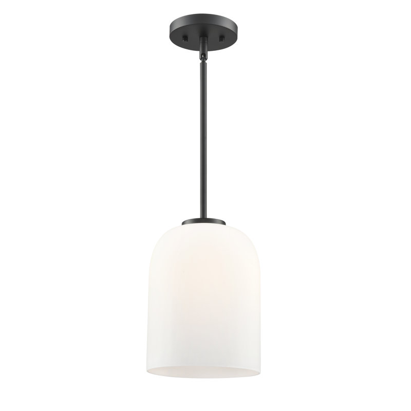 Luminaire suspendu 1 lumière Laphia, Noir mat, H 10,75 po x l 8 po x P 8 po
