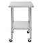 Table en acier inoxydable durable avec roulettes, tablettes réglables et certification NSF pour utilisation commerciale