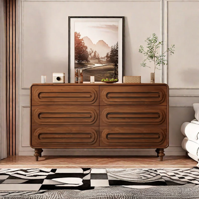 Buffet nordique de style rétro, Brun