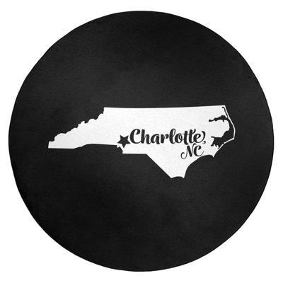 Charlotte North Carolina Poly Chenille Rug