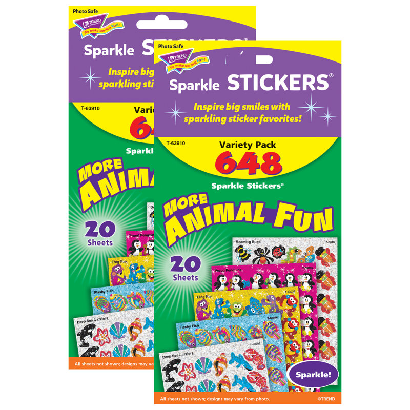Ensemble de 2 autocollants animaux amusants