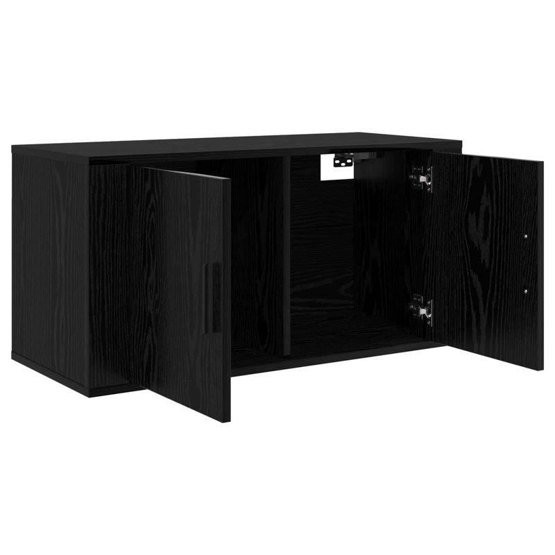 Unfinished TV Stand, 40cm H x 80cm L x 34.5cm W, Black Oak