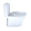 Toilette allongée deux pièces à double chasse 1,28 et 0,8 GPF TOTO Aquia IV avec CEFIONTECT, coton blanc