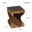 Amardev Abstract Solid Wood End Table-126186943-126699396