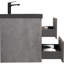 Meuble-lavabo flottant 30 po gris avec cuve à sable en quartz noir et lavabo à fermeture en douceur