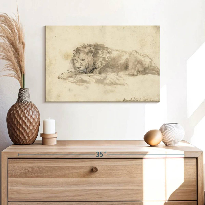 Brampt Reclining Lion, 16" H x 24" W