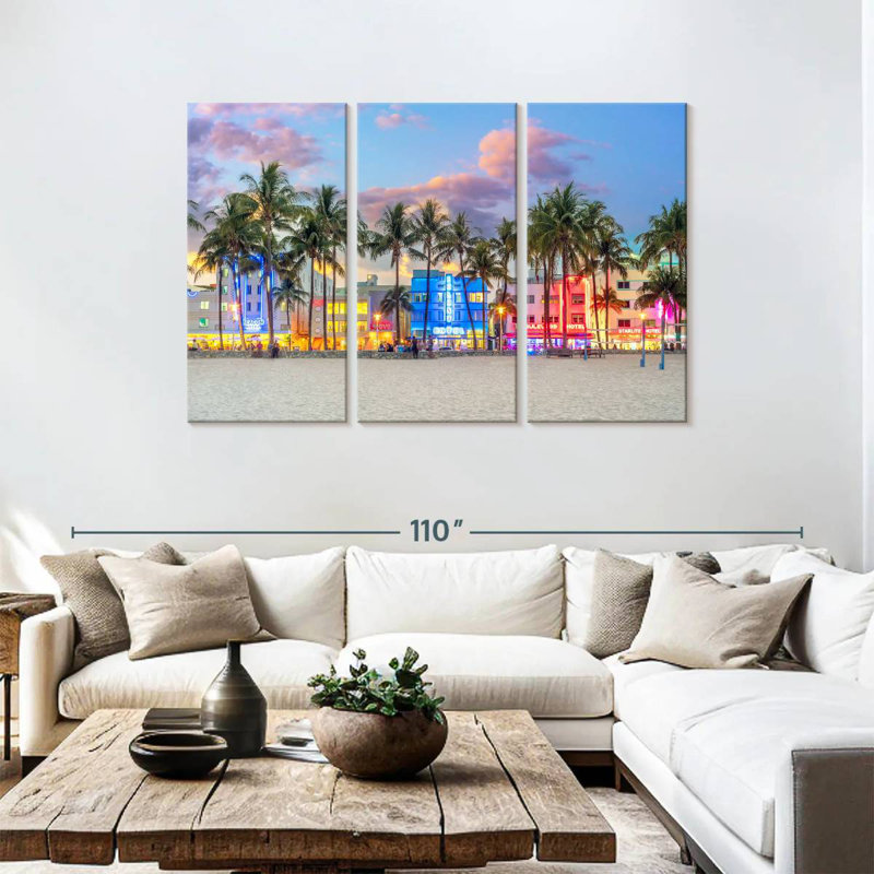 Rorry Ocean Drive Miami Sunset, 48" H x 74" W