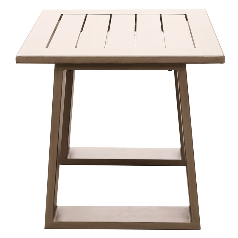 Table de bout en aluminium à grain de bois, profondeur 23,58 po x largeur 22,57 po, option de palette avec choix de palette avec texture, l 23 po x H 22 po, apparence