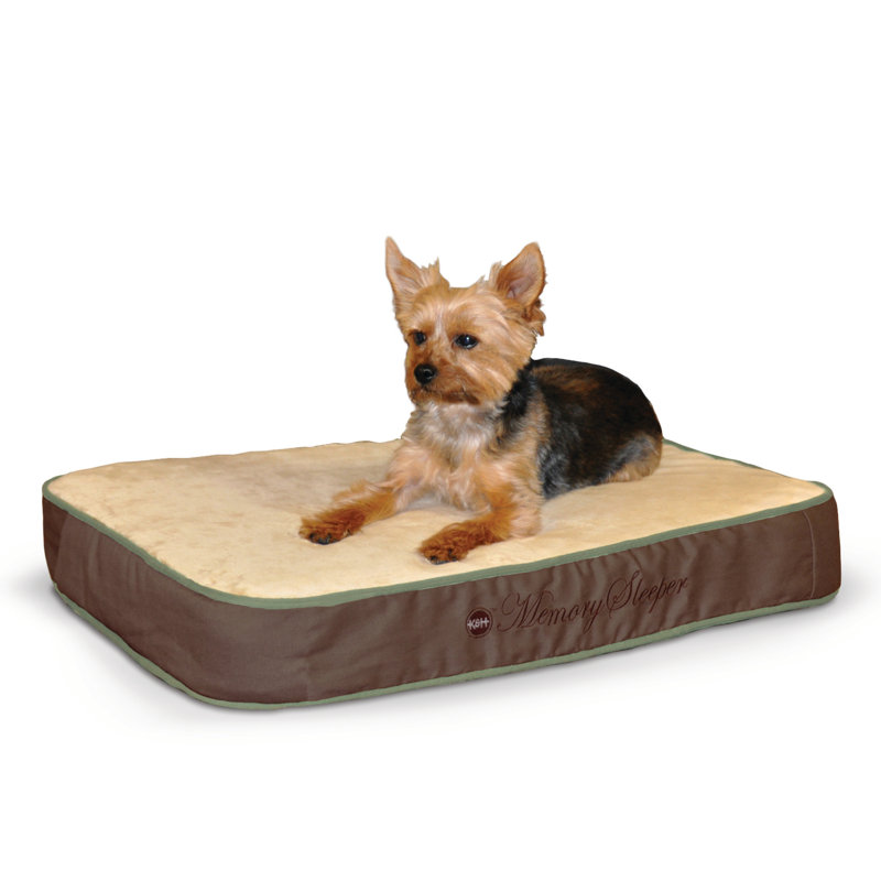 Coussin mémoire pour chien / lit pour chien classique, Moka, Petit
