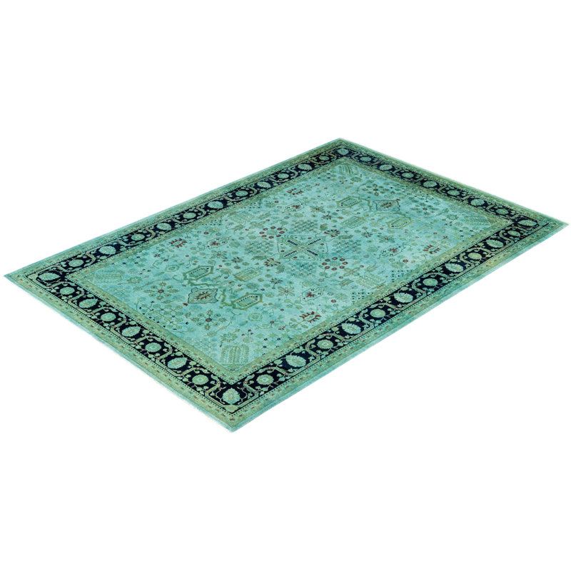 Huckstep One-of-a-Kind 6' 1" X 8' 10" Wool Area Rug Green