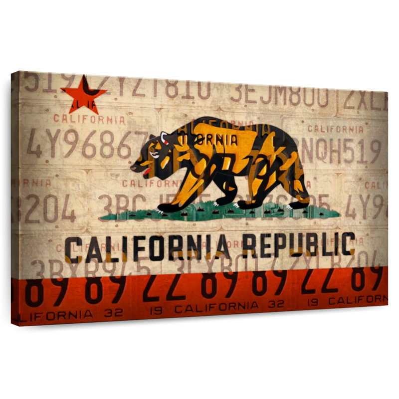 Cali State Flag License Plates