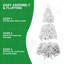 Arbre de Noël blanc de 5 pi avec fil mémoire, arbre en PVC artificiel à charnière à 498 pointes, arbre de Noël de Noël facile à assembler pour la décoration intérieure (ornements non inclus)-906788881