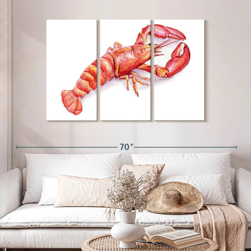Homard vibrant Brampt, H 32 po x l 50 po