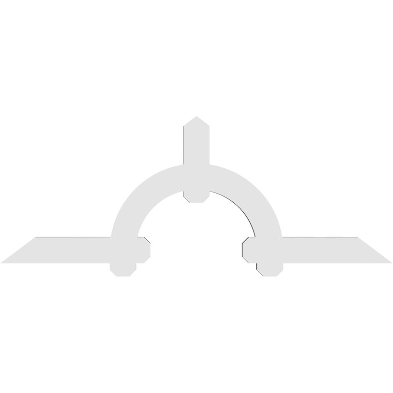 Support de pignon en PVC de qualité architecturale Ericson, H 22,5 po x l 60 po (pas: 9/12), P 2 po x F 4 po