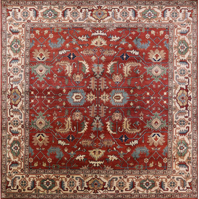 Tapis oriental rouge / beige