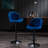 Upholstered Adjustable Bar Stools With Backrest Footrest And Swivel Mechanism Set Of 2-810312615