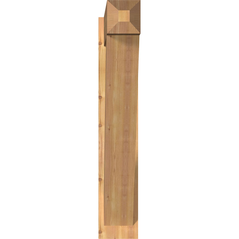 Artisan traditionnel en bois rustique, P 42 po x H 42 po, Cèdre rouge occidental l 7 1/2 po (lisse)
