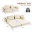 Canapé-lit convertible 79 po en velours côtelé 79 po - beige-864877504