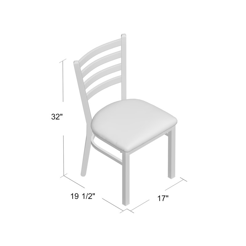 Chaise de salle à manger rembourrée échelle, Noir