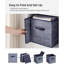 Cubes de rangement, bacs en tissu non tissé de 11,8 pouces avec poignées doubles, ensemble de 6, organisateurs de placard pour tablettes, pliables, pour vêtements, bleu brumeux-119372147-119372142