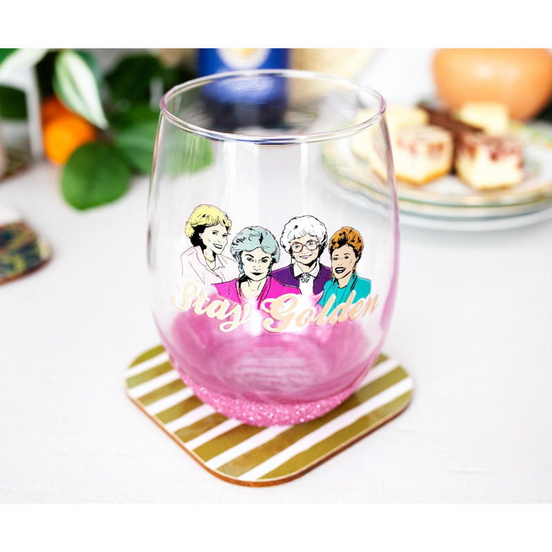 Les filles dorées 20 oz. Verre à vin sans pied