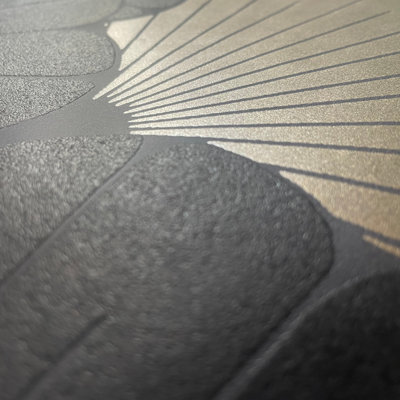 Giant Art Deco Gingko Leaf Wallpaper
