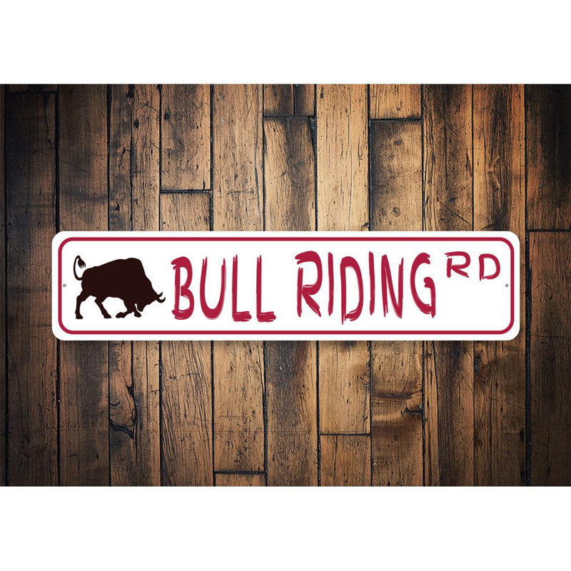Plaque de taureau en aluminium, H 4 po x l 18 po x P 0,04 po
