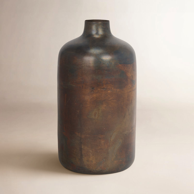 Bantice Metal Table Vase, 12.2" H x 6.3" W x 6.3" D