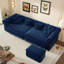 Canapé-lit gigogne convertible 3 en 1 de 89 po en velours Chesterfield-116937502