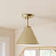 Dimson Single Light Metal Semi Flush Mount