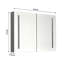 40 po X P 30 po Grande armoire à pharmacie rectangulaire en aluminium avec miroir H H