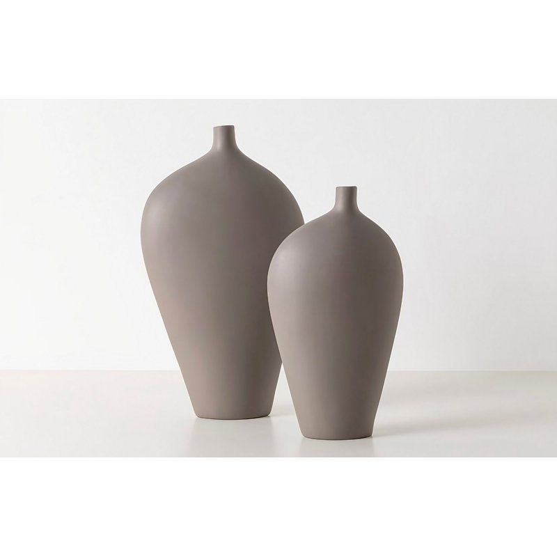 Crisinda Ceramic Table Vase, Mink, 15cm H x 5cm W x 29cm D