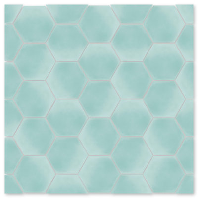 Solid Hex 8" x 9" Cement Wall & Floor Tile