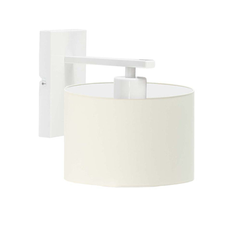 Atline Armed Sconce, White, Ecru
