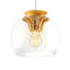 Luminaire suspendu en bois massif Farmhouse Industrial