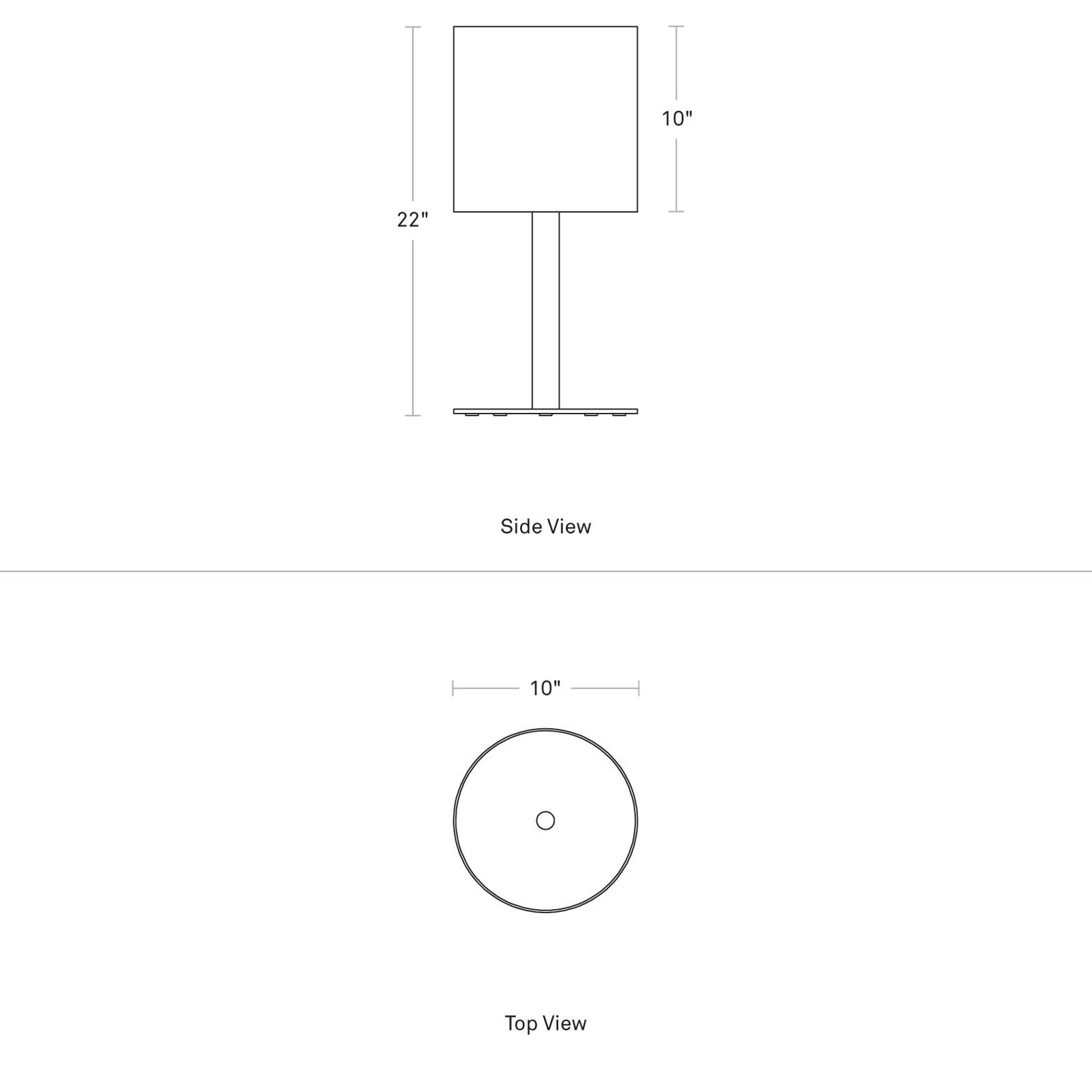 Plot Pot Planter, White, 22" H x 10" W x 10" D
