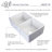 32.75'' L Double Bowl Fireclay Kitchen Sink-10170782