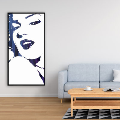 Marilyn Monroe In Blue Print On Canvas