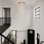 Lustre 10 lumières en chrome avec cristaux transparents suspendus